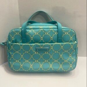 Stella & Dot Turquoise‎ Patterned Cosmetic Bag